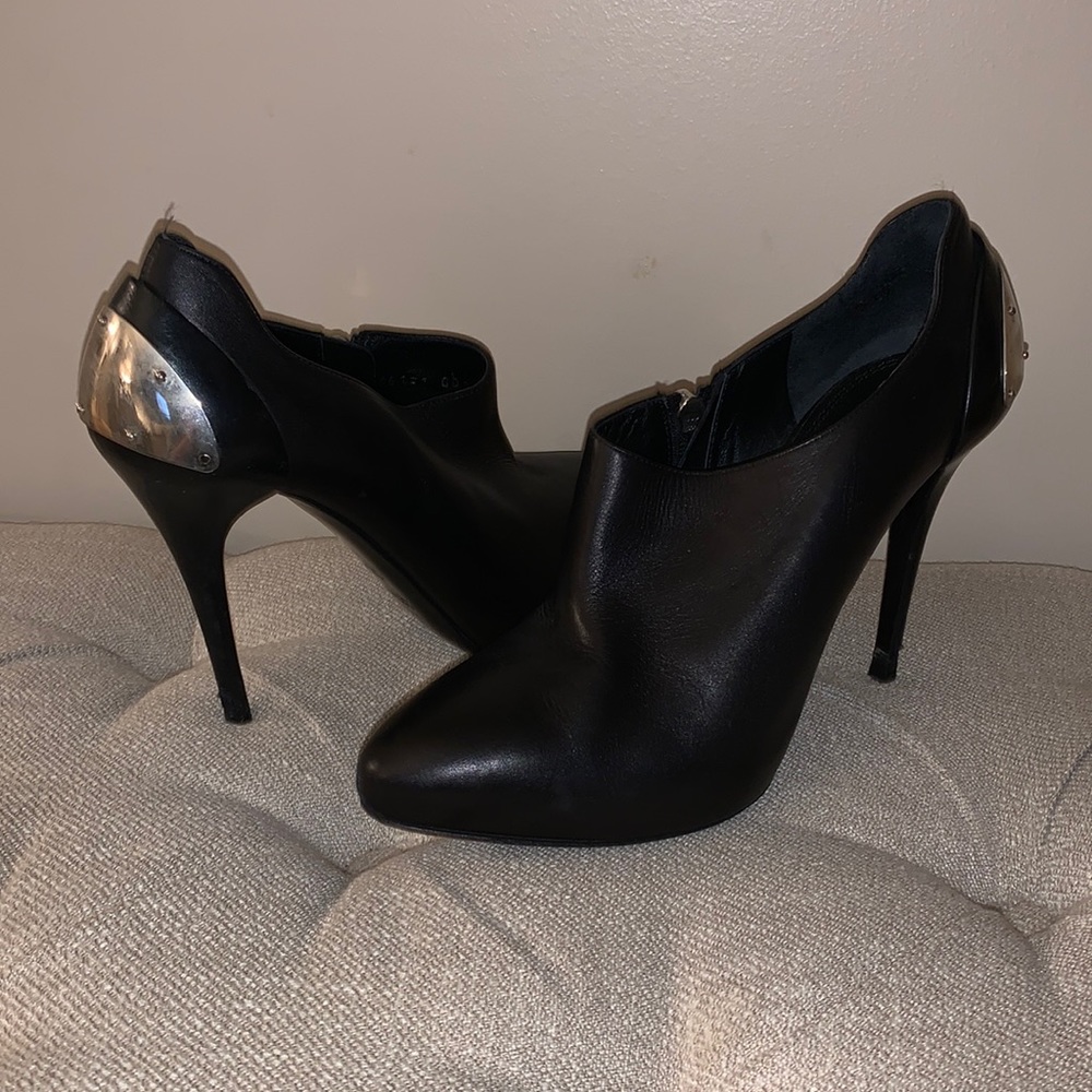 Ralph Lauren Collection Vimella Leather Bootie BLACK 8 B